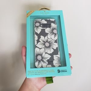 Kate spade s8+ hardshell case floral rhinestone